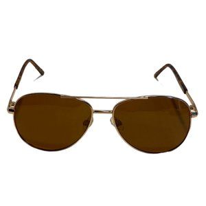 Womens Gold Color Aviator Sunglasses